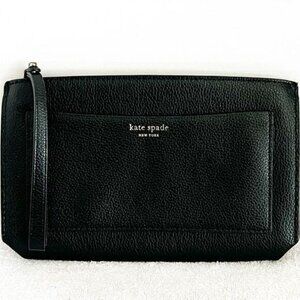 Kate Spade Black Ava Wristlet with Card organizers fits iPhone